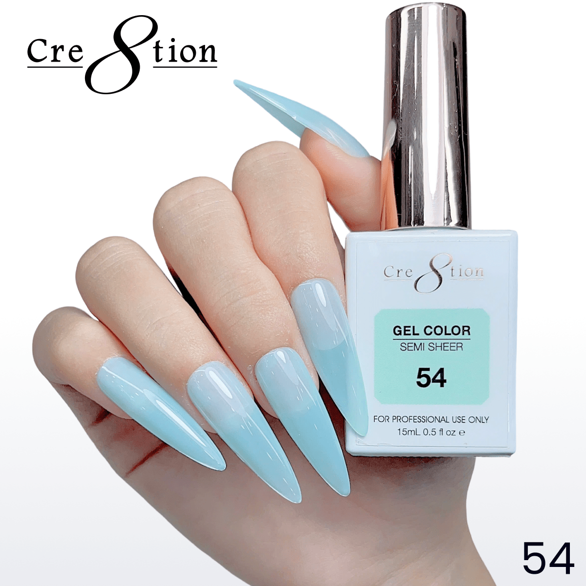 Cre8tion Hema Free Semi-Sheer 0.5oz - Mint Sky Series 54