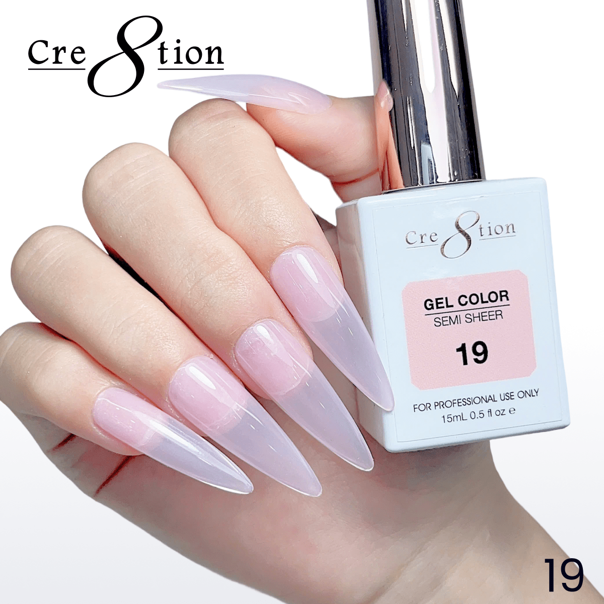 Cre8tion Hema Free Semi-Sheer 0.5oz - Pink Series 19