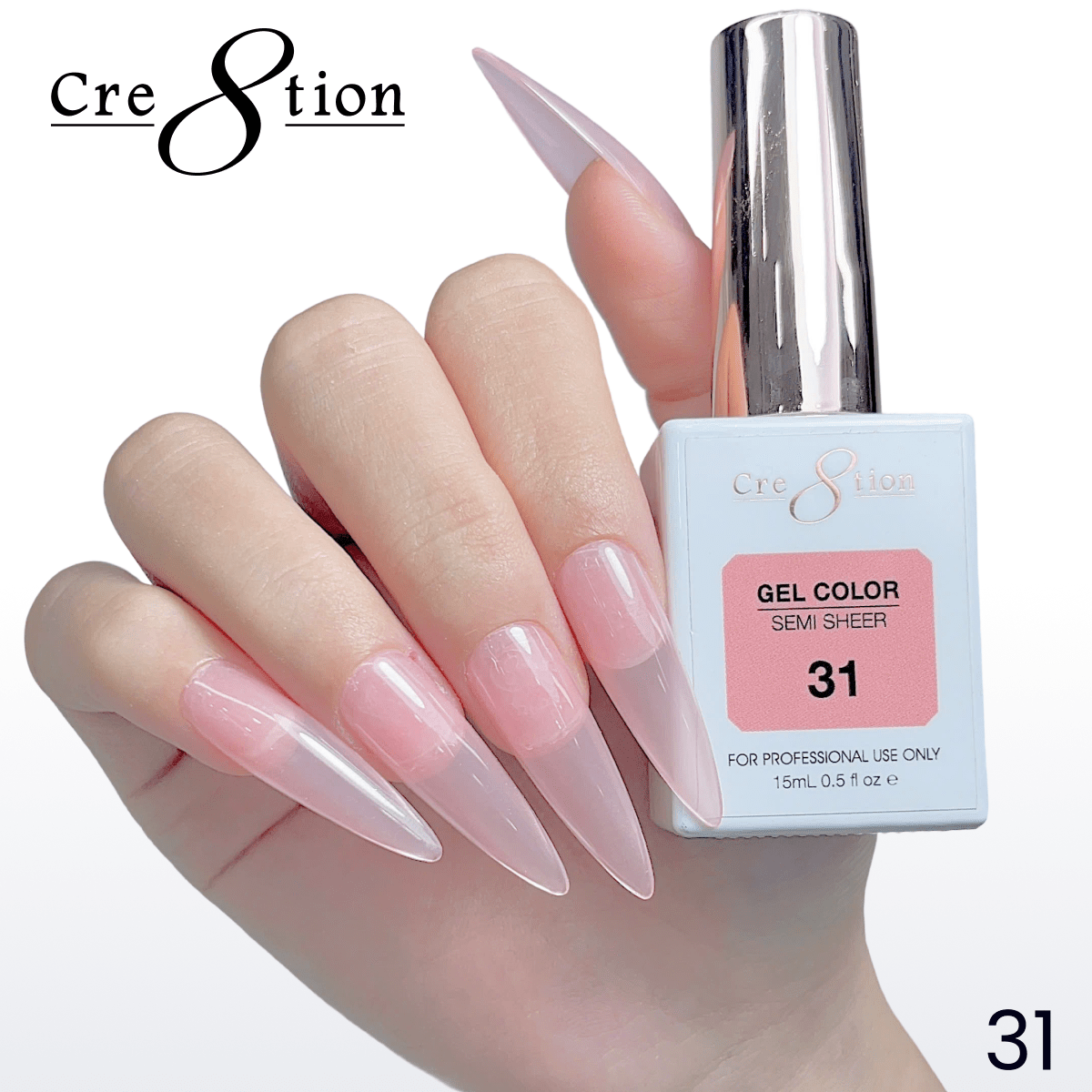Cre8tion Hema Free Semi-Sheer 0.5oz - Coral Series 31