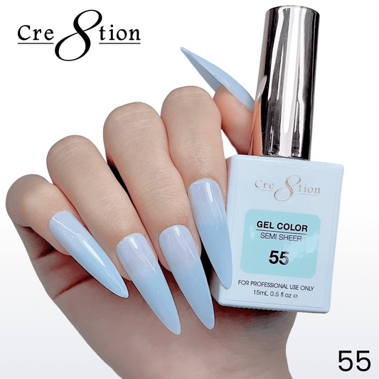 Cre8tion Hema Free Semi-Sheer 0.5oz - Mint Sky Series 55