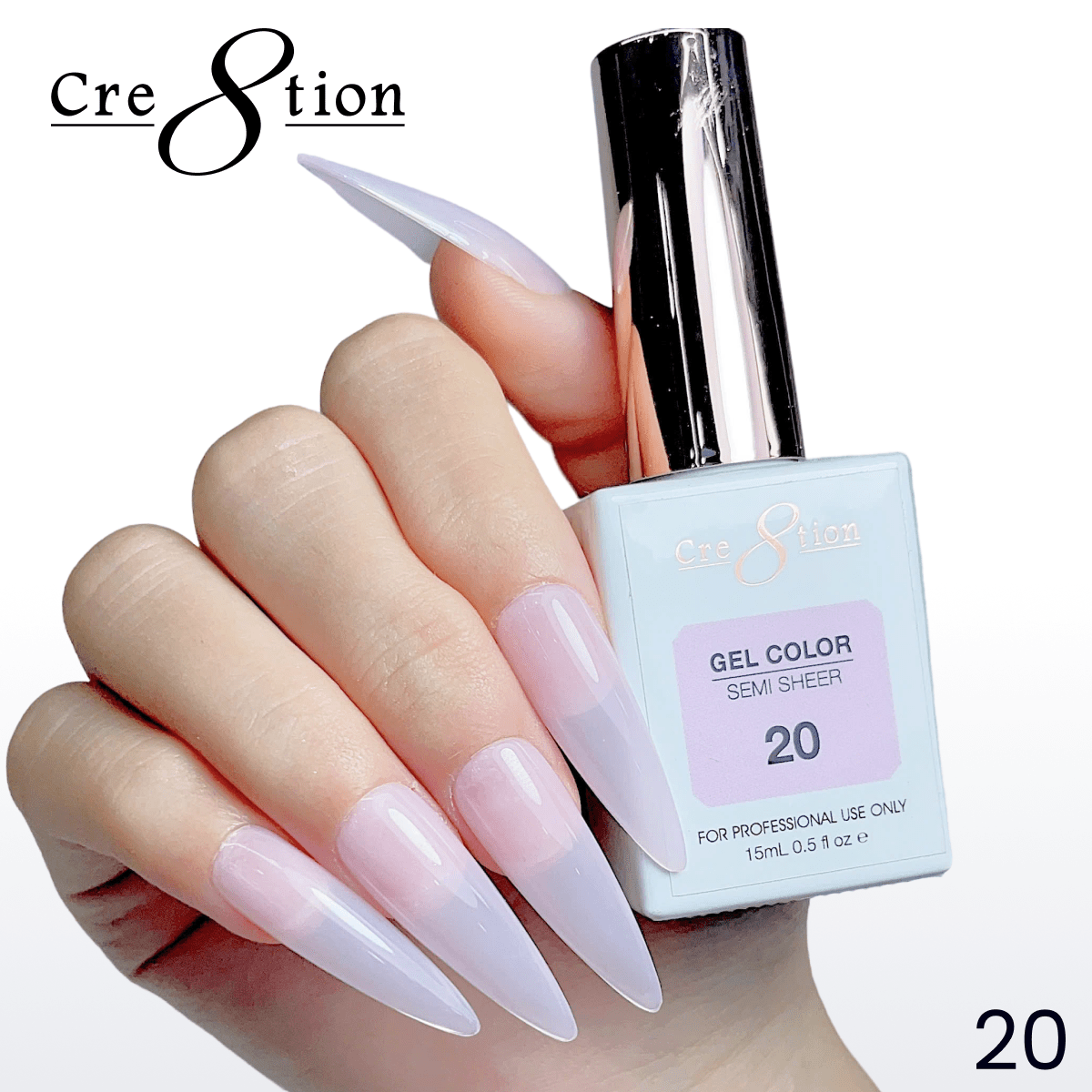 Cre8tion Hema Free Semi-Sheer 0.5oz - Pink Series 20