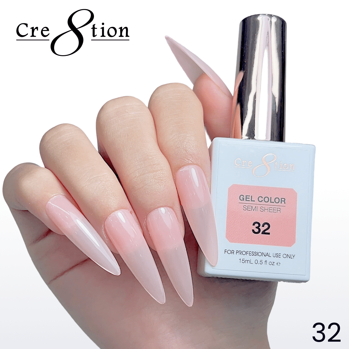 Cre8tion Hema Free Semi-Sheer 0.5oz - Coral Series 32