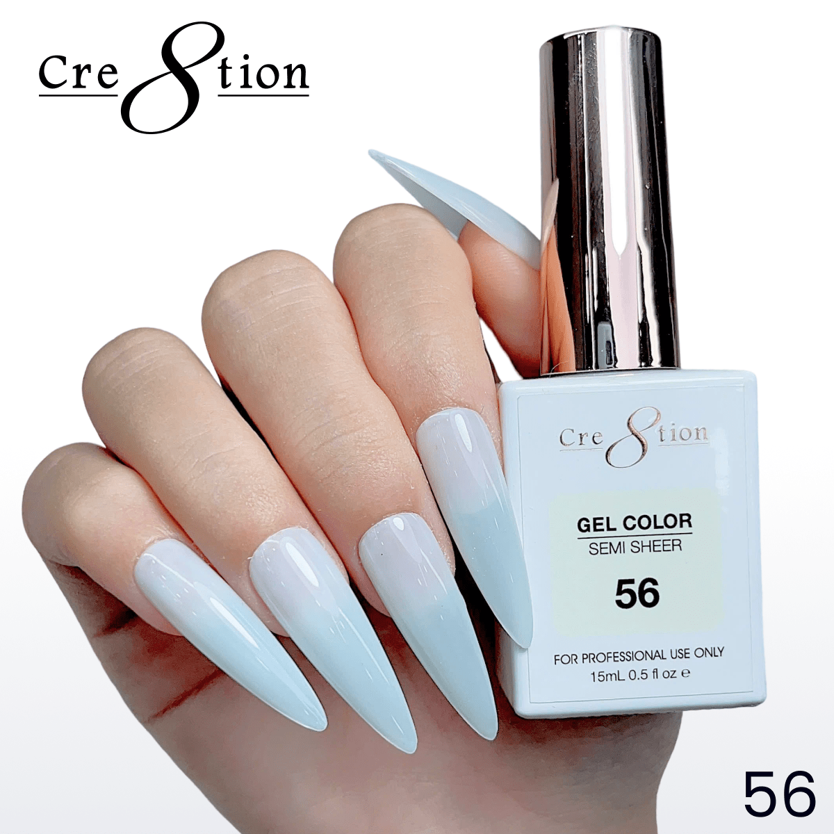 Cre8tion Hema Free Semi-Sheer 0.5oz - Mint Sky Series 56