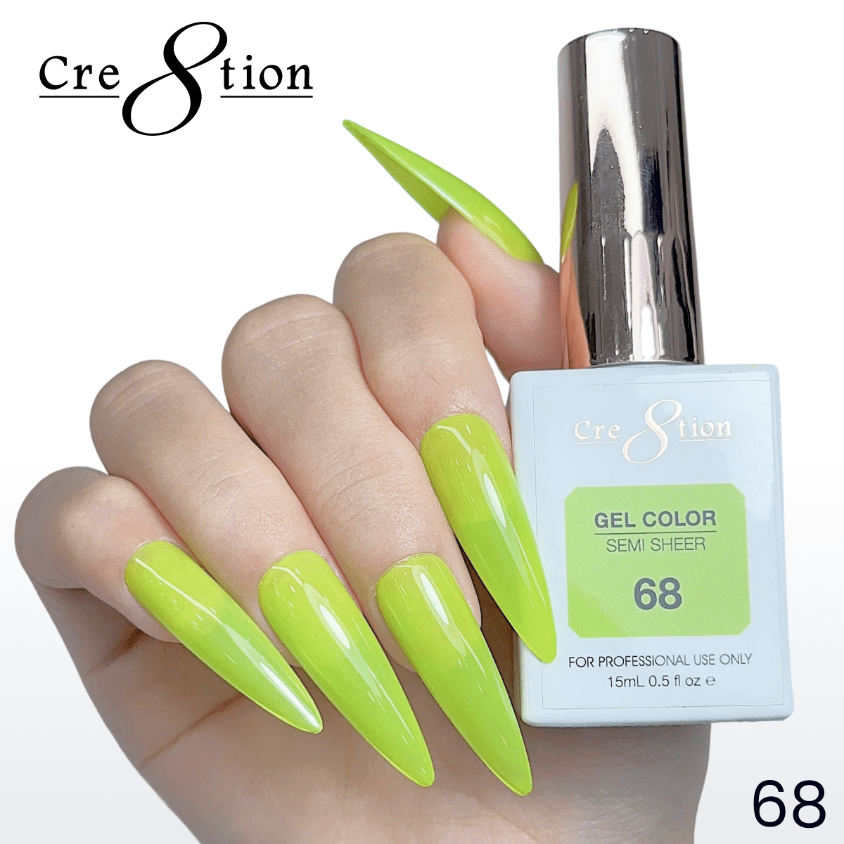 Cre8tion Hema Free Semi-Sheer 0.5oz - Neon Series 68