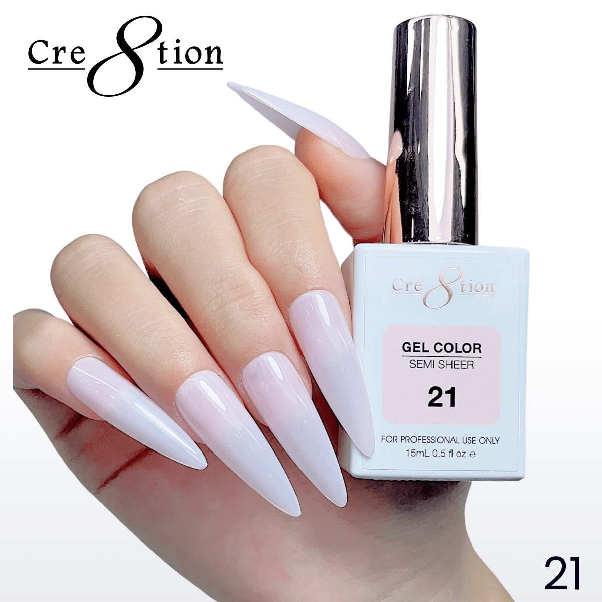 Cre8tion Hema Free Semi-Sheer 0.5oz - Pink Series 21
