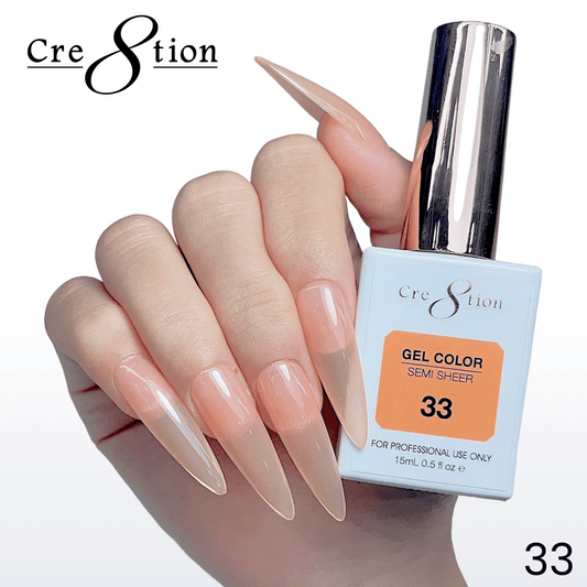 Cre8tion Hema Free Semi-Sheer 0.5oz - Coral Series 33