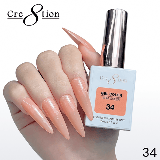 Cre8tion Hema Free Semi-Sheer 0.5oz - Coral Series 34
