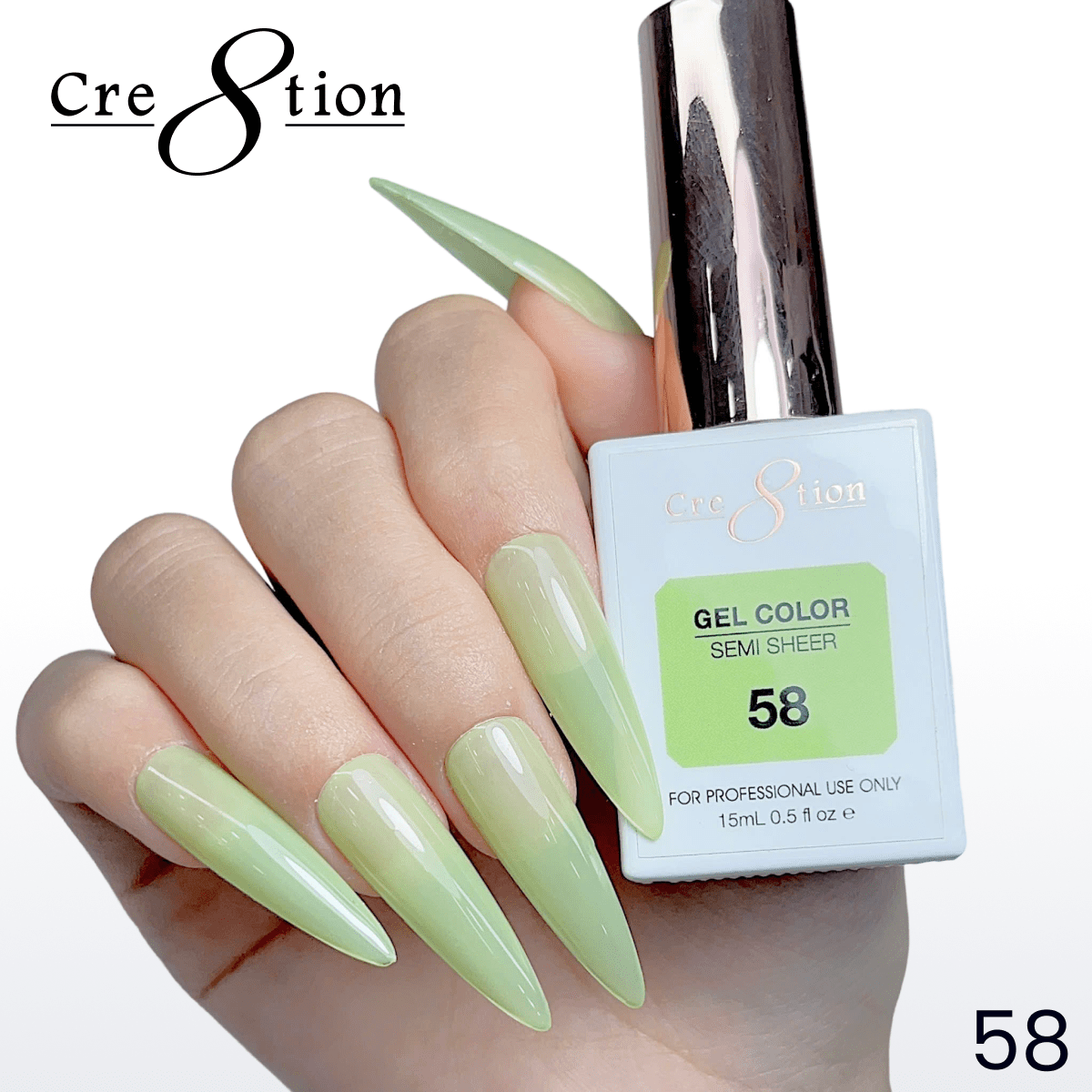 Cre8tion Hema Free Semi-Sheer 0.5oz - Mint Sky Series 58