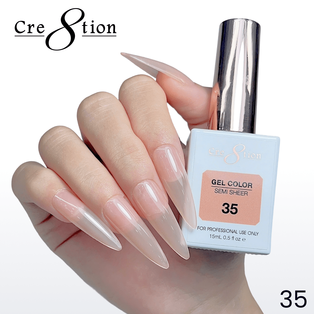 Cre8tion Hema Free Semi-Sheer 0.5oz - Coral Series 35