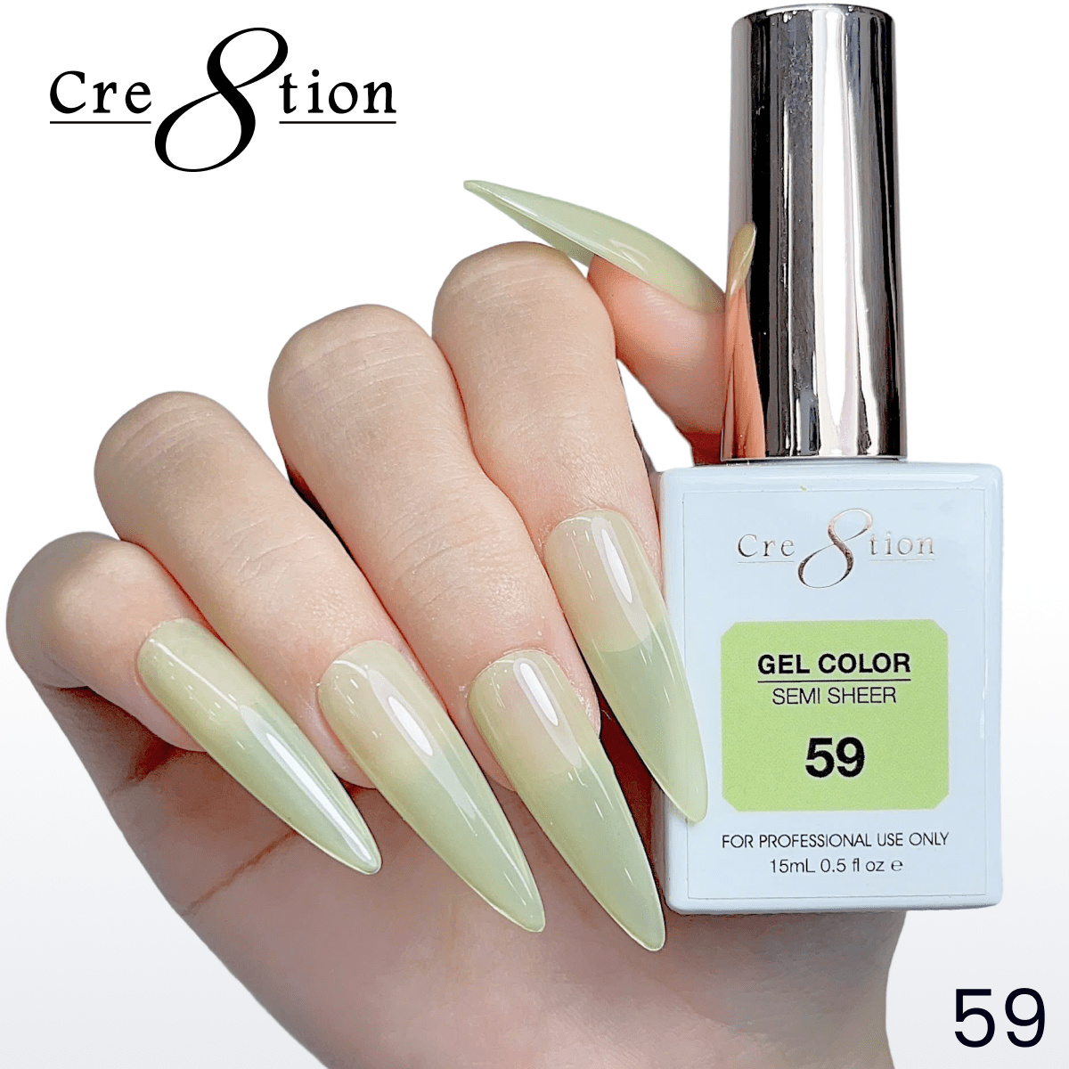 Cre8tion Hema Free Semi-Sheer 0.5oz - Mint Sky Series 59