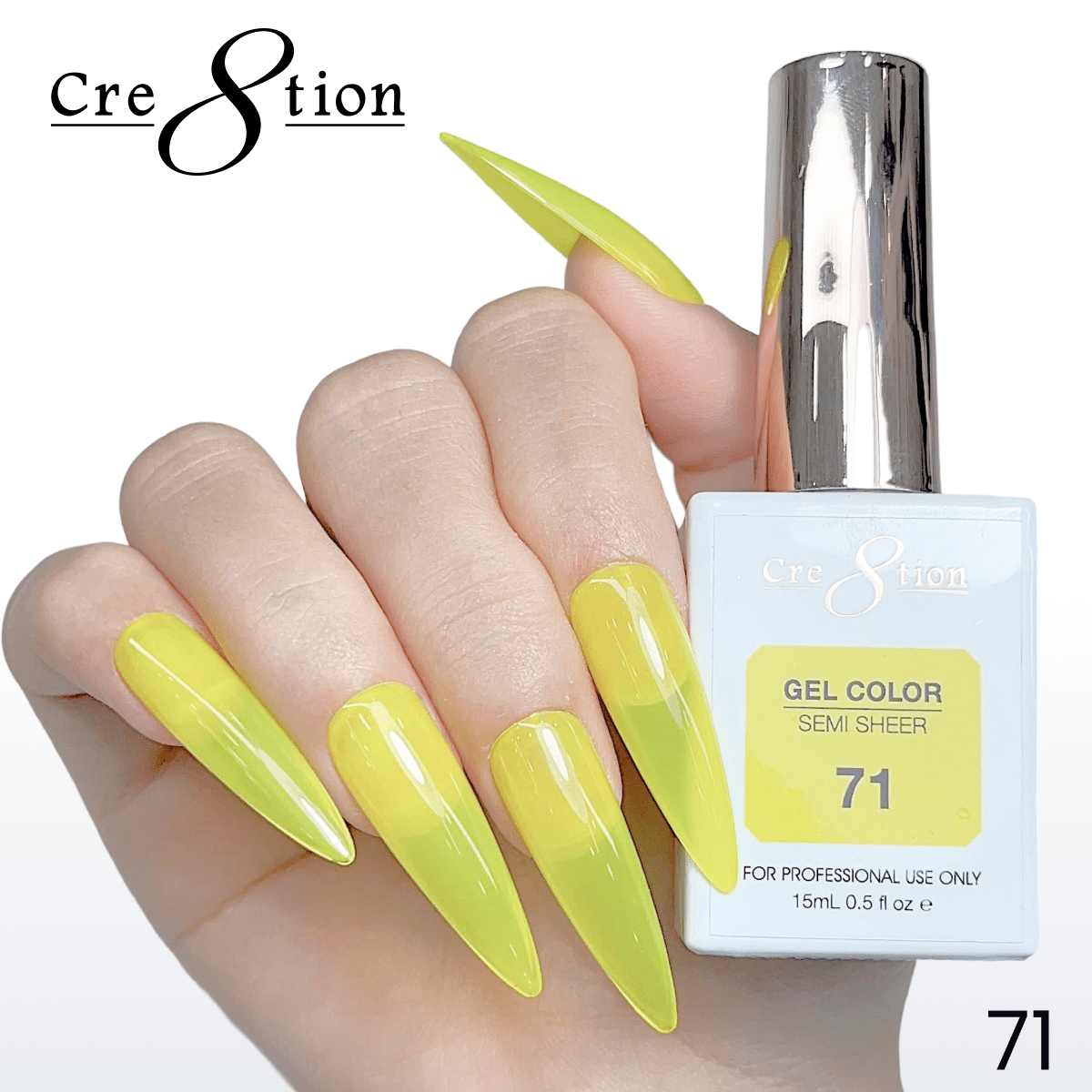 Cre8tion Hema Free Semi-Sheer 0.5oz - Neon Series 71