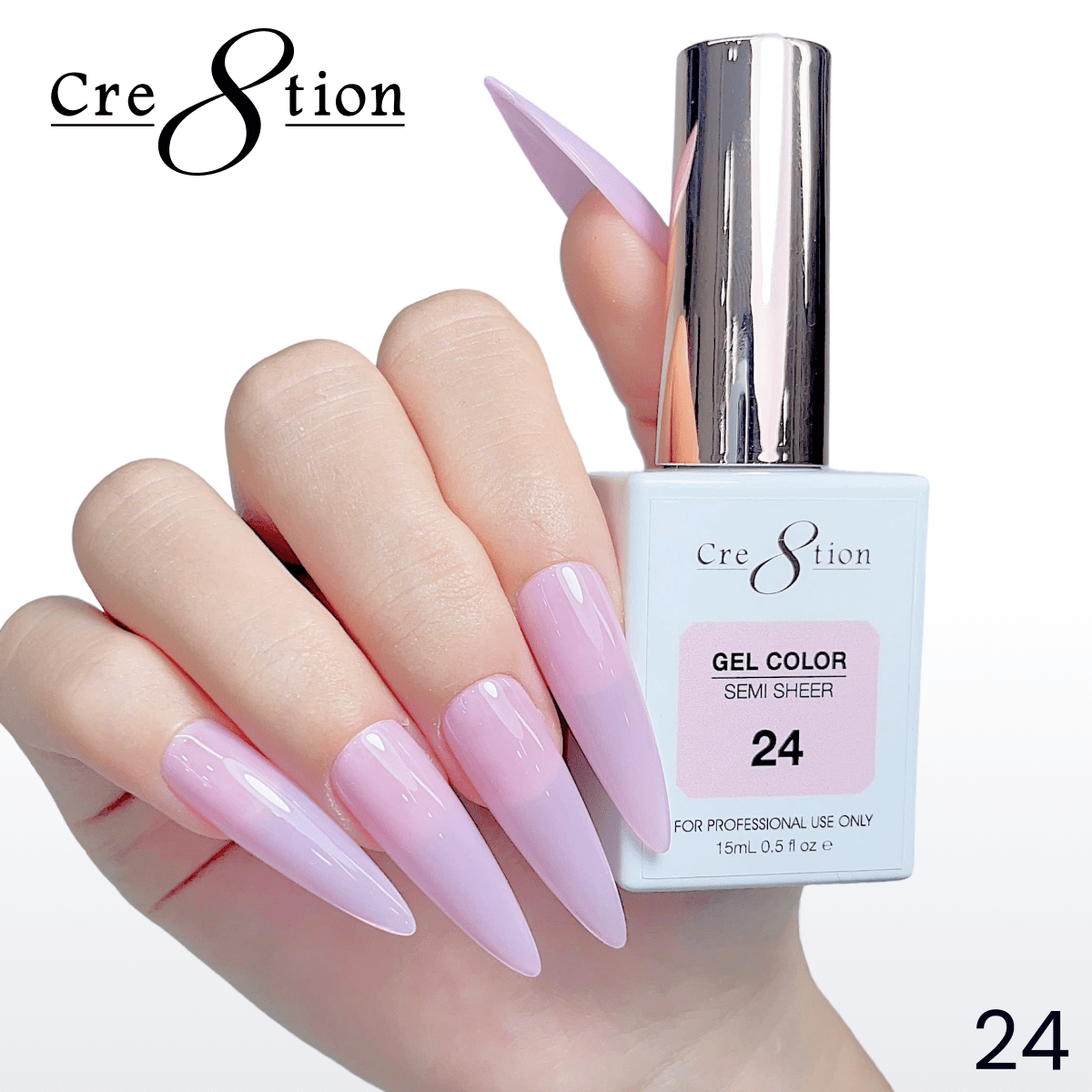 Cre8tion Hema Free Semi-Sheer 0.5oz - Pink Series 24