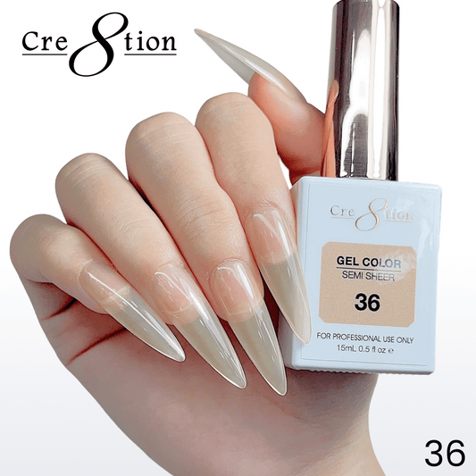 Cre8tion Hema Free Semi-Sheer 0.5oz - Coral Series 36