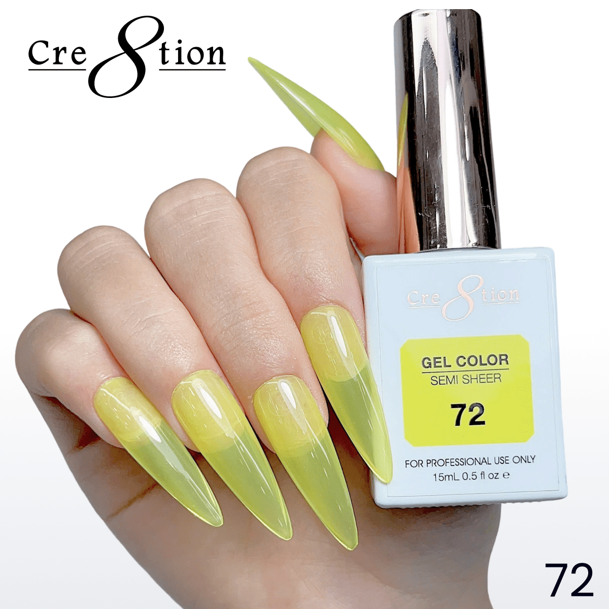 Cre8tion Hema Free Semi-Sheer 0.5oz - Neon Series 72