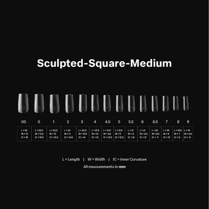 Apres Gel-X Tips 2.0 - SCULPTED Square 600pcs