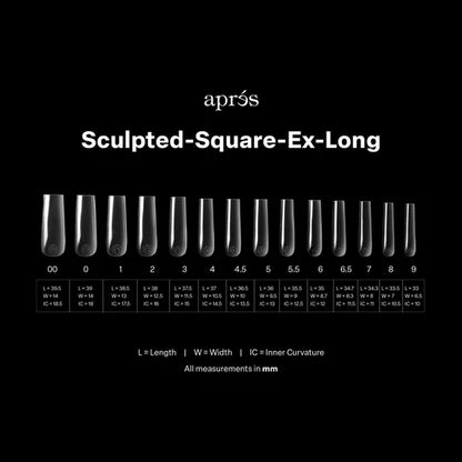 Apres Gel-X Tips 2.0 - SCULPTED Square 600pcs