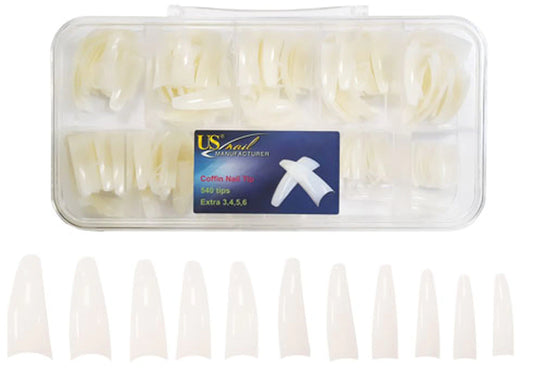 USN - Coffin Natural Nail Tips Refill