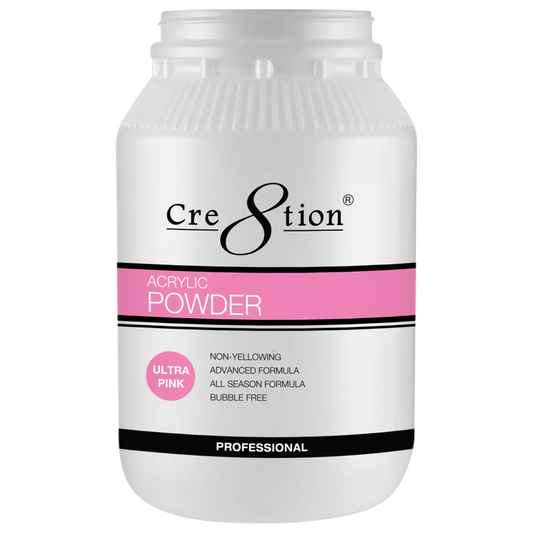 Cre8tion Acrylic Powder - ULTRA PINK 5.5 lbs | Professional Nail Acrylic Powder for Salon
