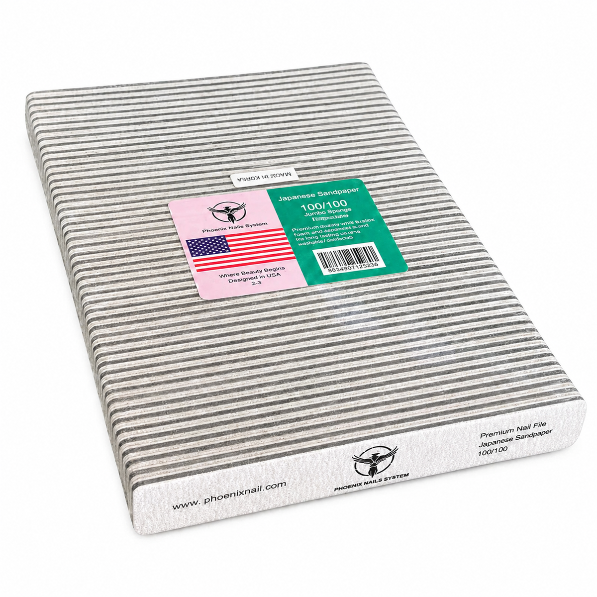 PHOENIX Nail File ZEBRA JUMBO FILE 100/100