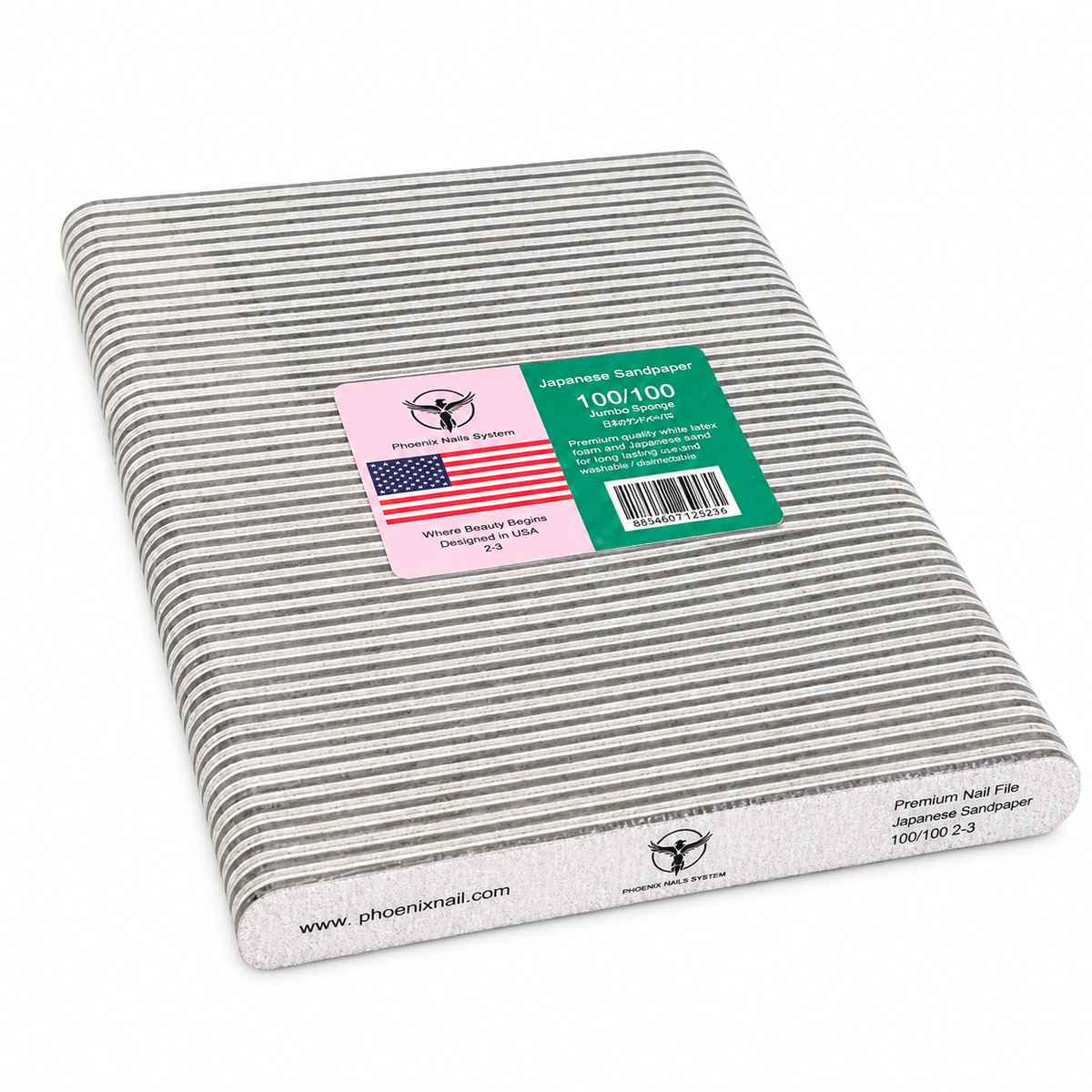 PHOENIX Nail File ZEBRA ROUND FILE 100/100