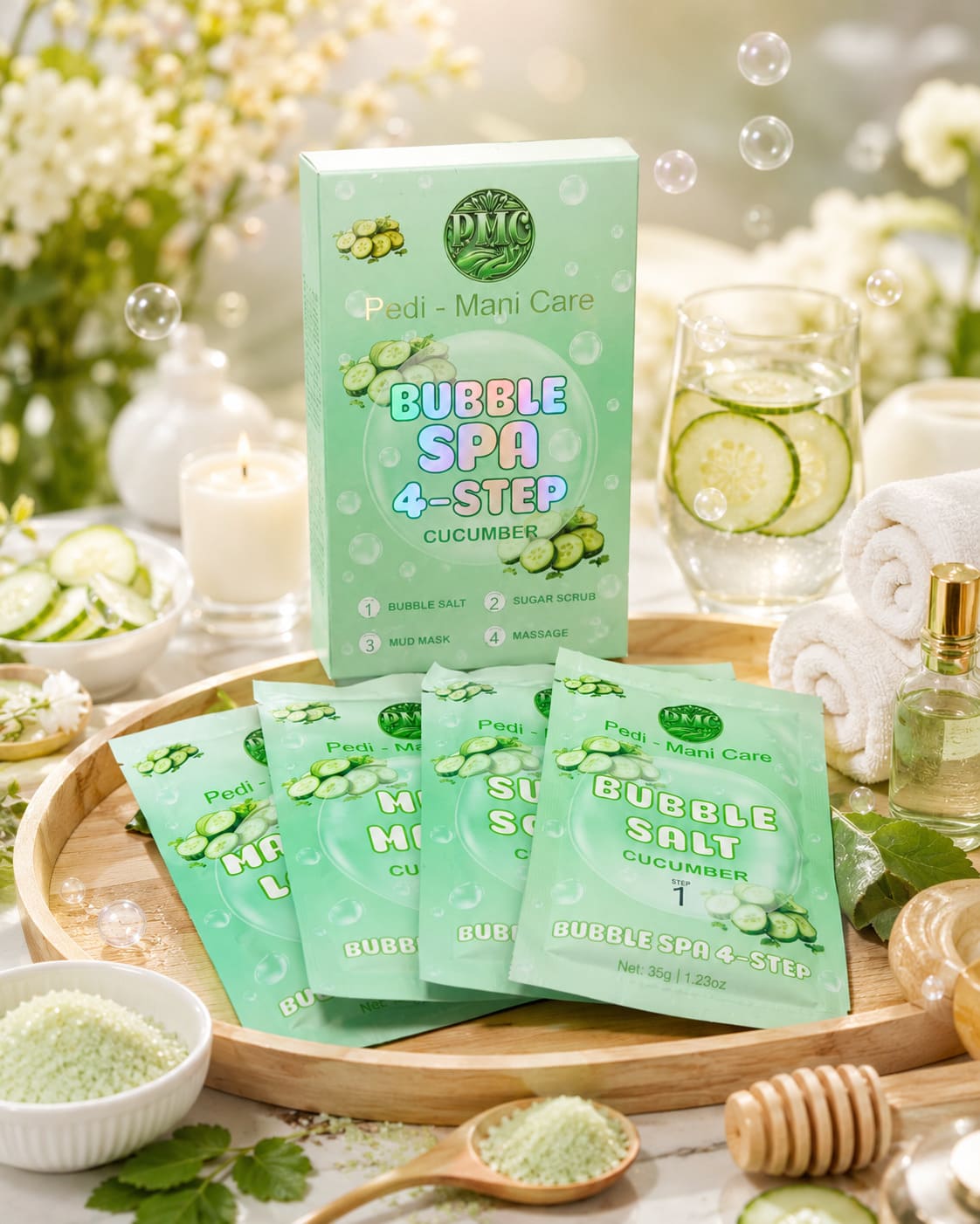 Bubble Spa 4-Step Cucumber Case 100pcs
