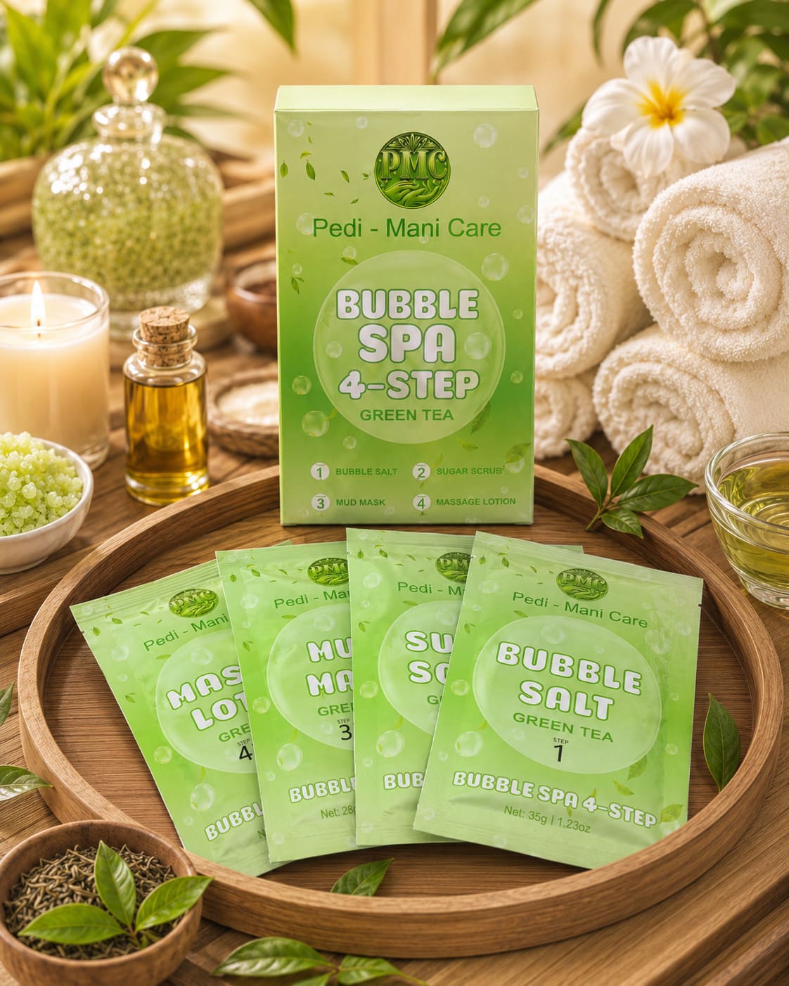Bubble Spa 4-Step Green Tea Case 100pcs