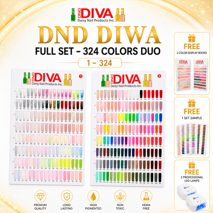 DND Diva Full Set – 324 Colors Duo Professional Nail Collection