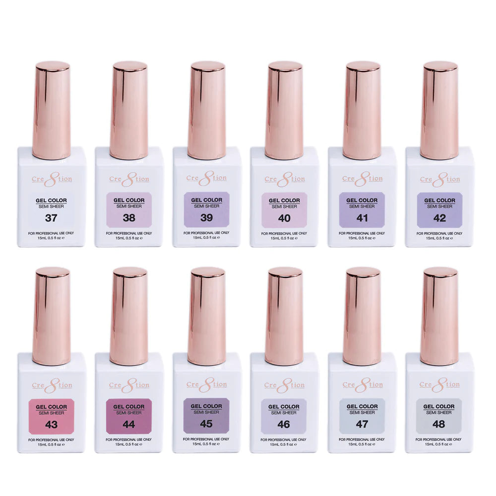 Cre8tion Hema Free Semi-Sheer Collection 0.5oz - 72 Colors