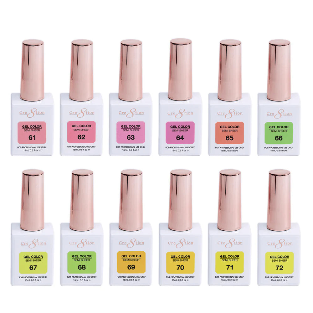 Cre8tion Hema Free Semi-Sheer Collection 0.5oz - 72 Colors
