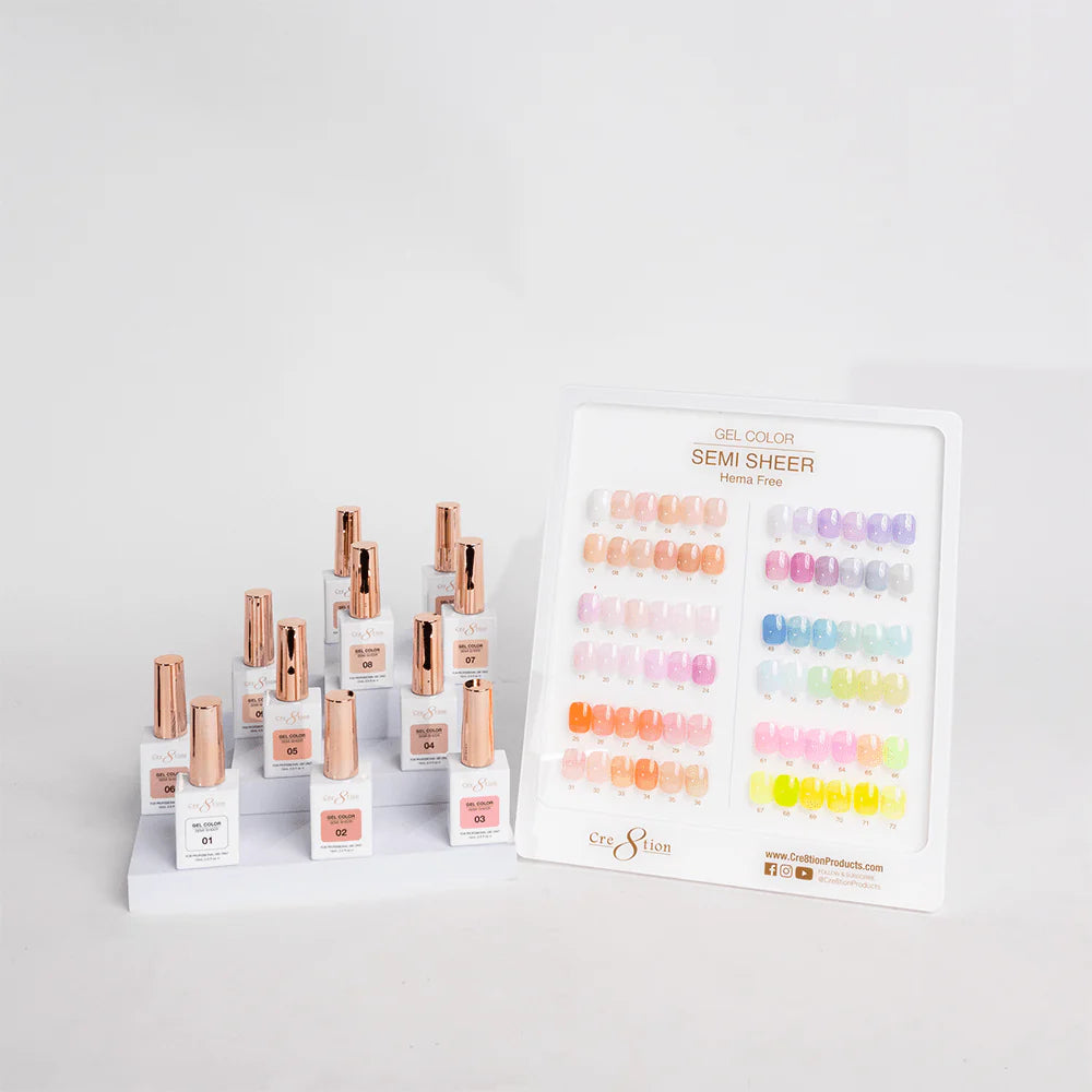 Cre8tion Hema Free Semi-Sheer Collection 0.5oz - 72 Colors