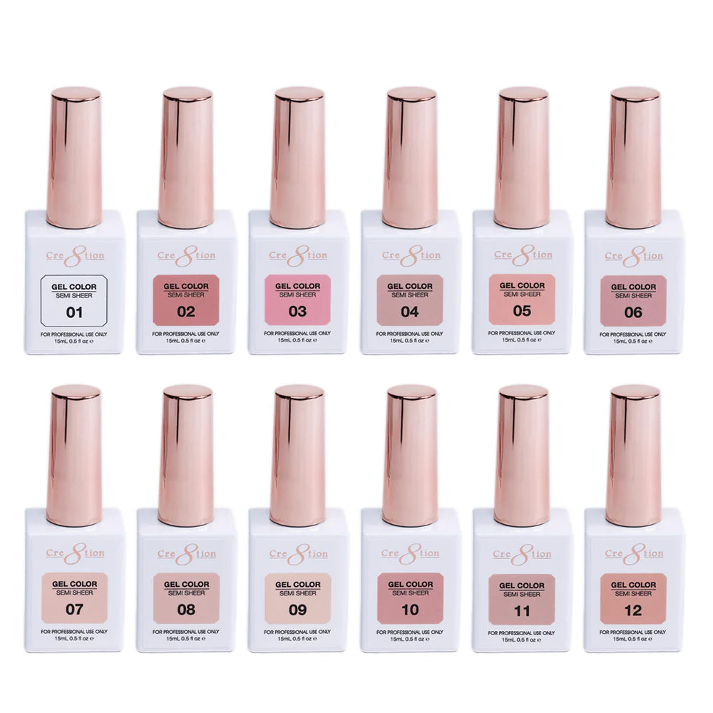 Cre8tion Hema Free Semi-Sheer Collection 0.5oz - 72 Colors