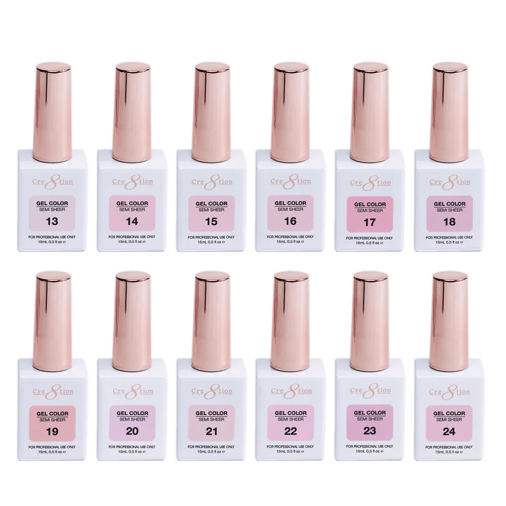 Cre8tion Hema Free Semi-Sheer Collection 0.5oz - 72 Colors