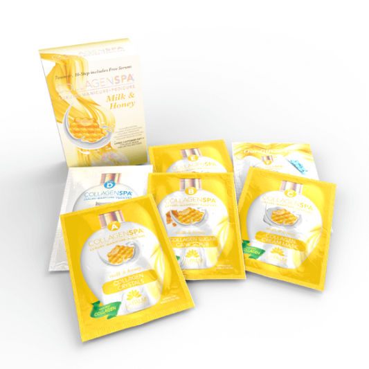 La Palm Collagen Spa 10 Step With Pedi Kit - Milk Honey - (Case 60 box)