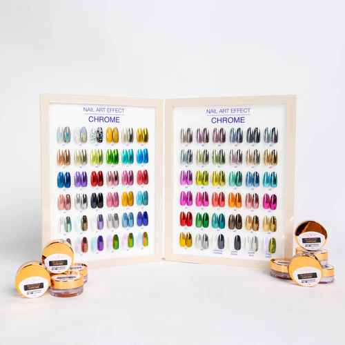 Cre8tion Chrome Nail Art Effect 1g - Full set 72 Colors