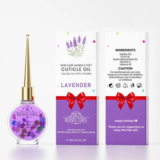 Kinggel Cuticle Oil Lavender Gift + Gift Box Case 200Pcs