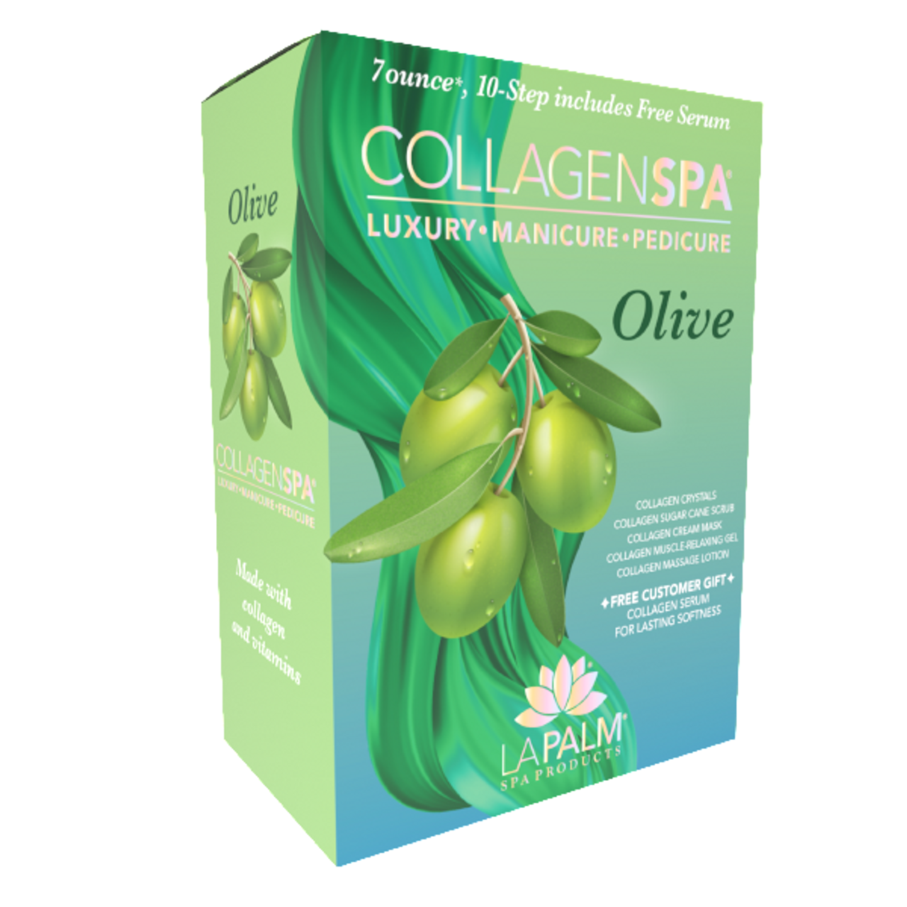 La Palm Collagen Spa 10 Step With Pedi Kit - Olive