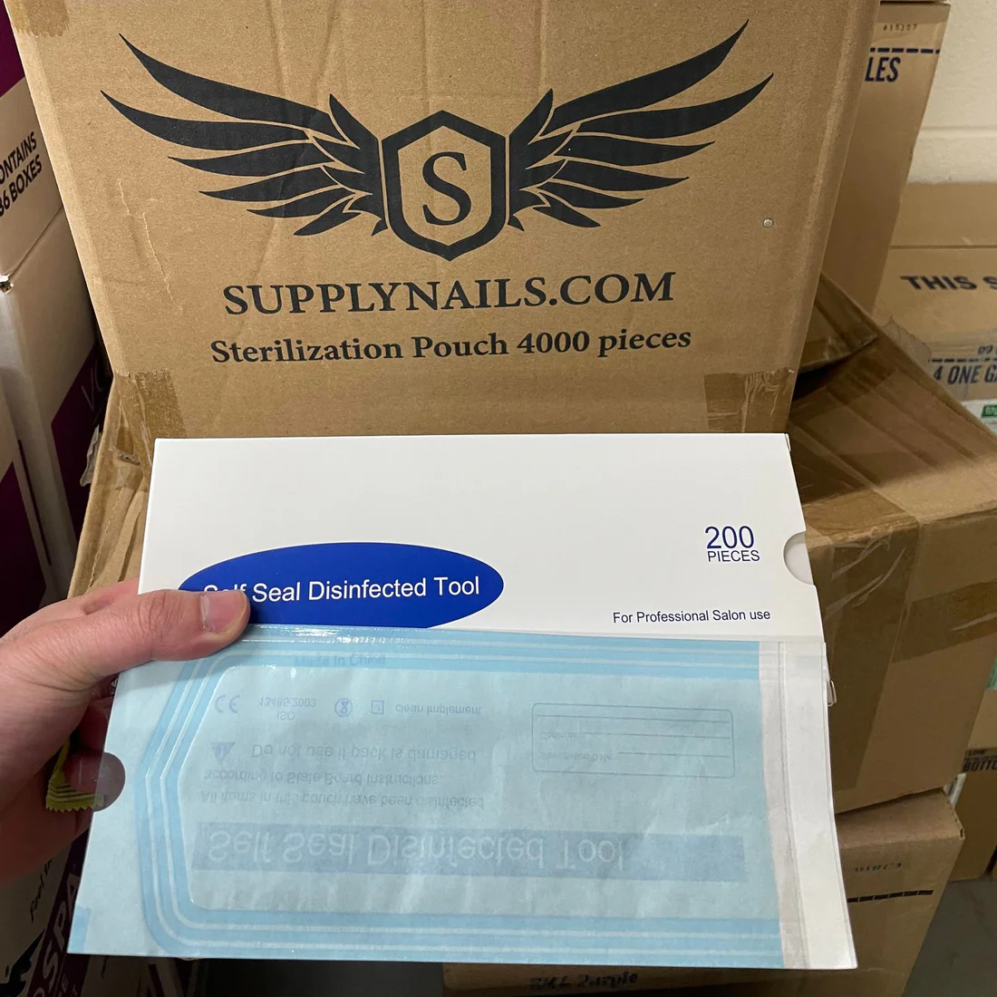 Sterilization Pouch, Self-Sealing Paper/Blue Film