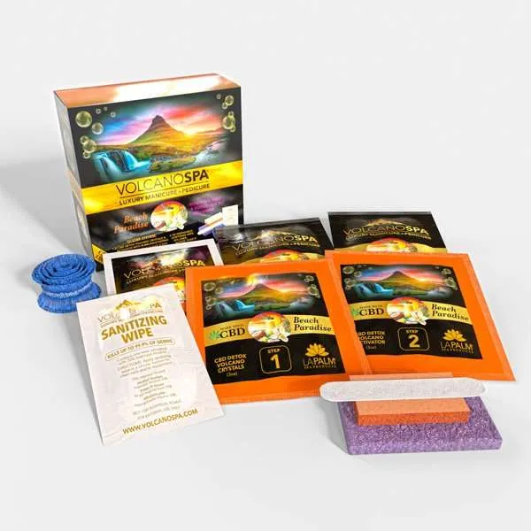 VolcanoSpa CBD+ Edition Hot Lava – 5 Step Deluxe Pedicure Kit (Case 36 Sets)
