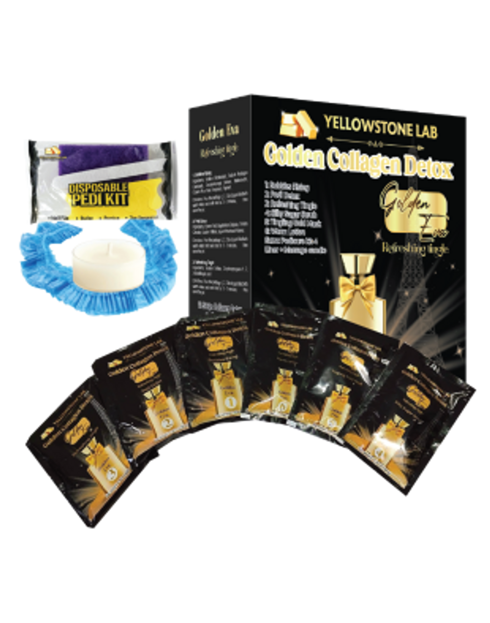 Yellow Stone Golden Collagen Detox 12 Step - Golden Eva