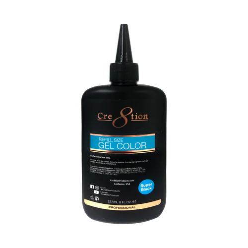 Cre8tion Super Black Refill, 8oz, Buy 1 get 6 Cre8tion Super Black 0.5oz