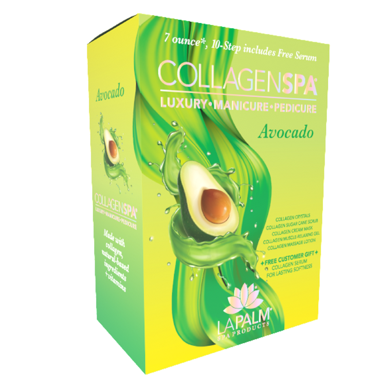 La Palm Collagen Spa 10 Step With Pedi Kit - Avocado