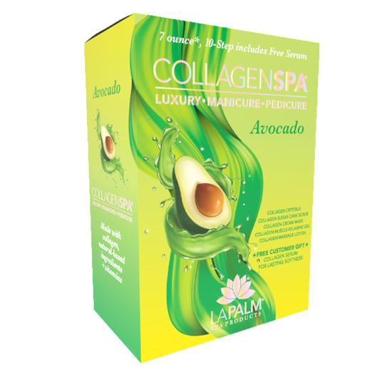 La Palm Collagen Spa 10 Step With Pedi Kit - Avocado