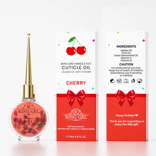 Kinggel Cuticle Oil Cherry Gift + Gift Box Case 200Pcs
