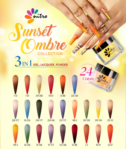 NItro Sunset Ombre Fall 24 Colors 3in1