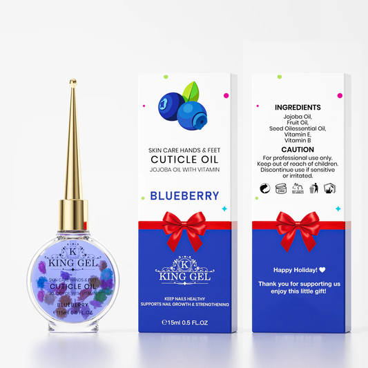 Kinggel Cuticle Oil BlueBerry Gift + Gift Box Case 200Pcs