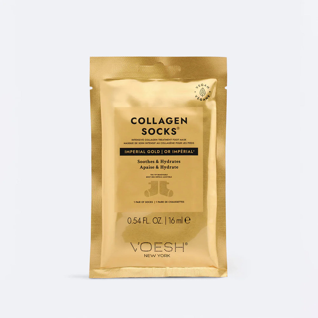 Voesh Collagen Mask Socks - Imperial 24K Gold Box of 60 pair