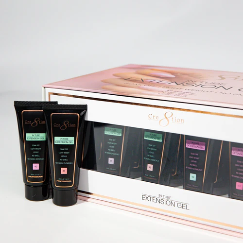 Cre8tion Poly Gel-Extension Gel Kit In Tube 2oz - Spring - Summer Collection