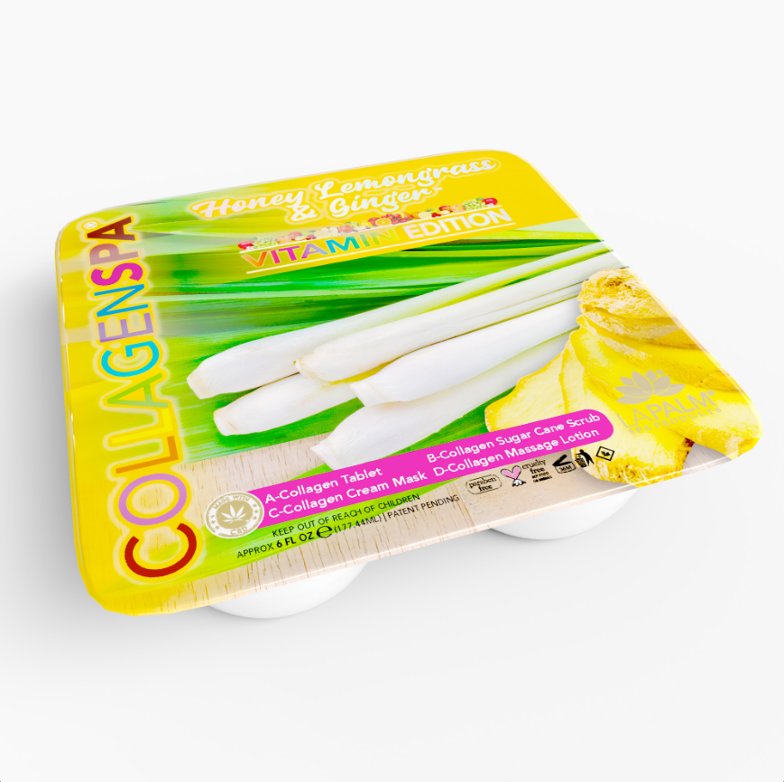 CollagenSpa 4 Step Pedi Tray Honey Lemongrass & Ginger