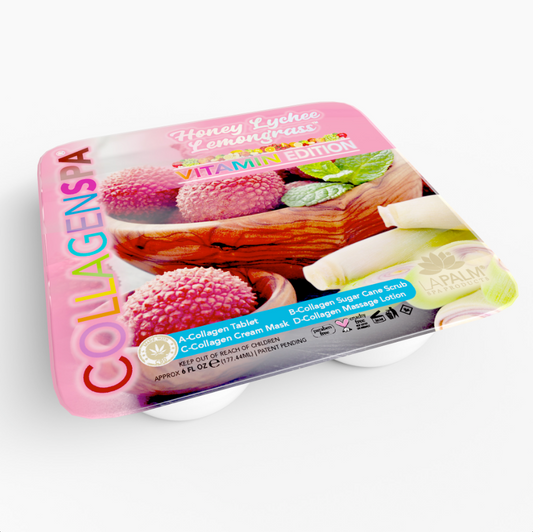 CollagenSpa 4 Step Pedi Tray Honey Lychee Lemongrass