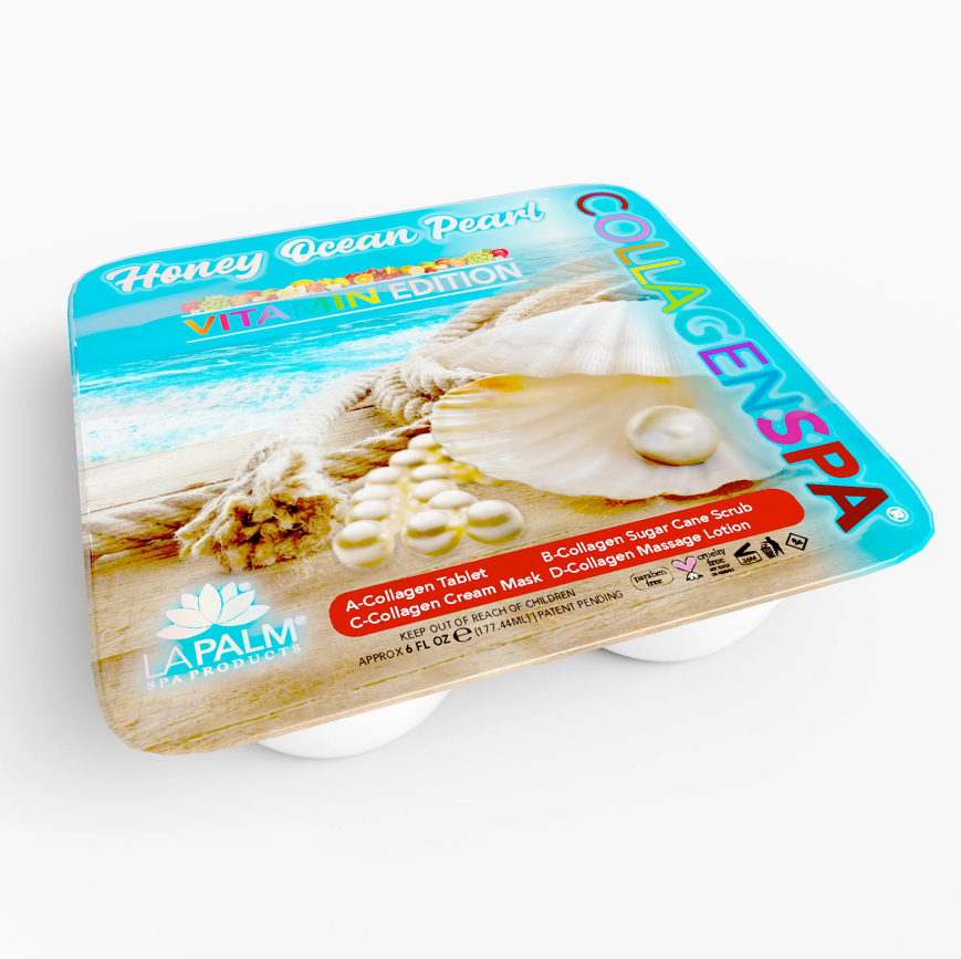 CollagenSpa 4 Step Pedi Tray Honey Ocean Pearl
